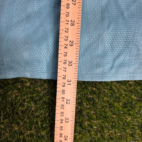 Jos A Bank Shirt Mens Large Blueish Green 100% Silk‎ Hawaiian Short Sleeve - Picture 7 of 7